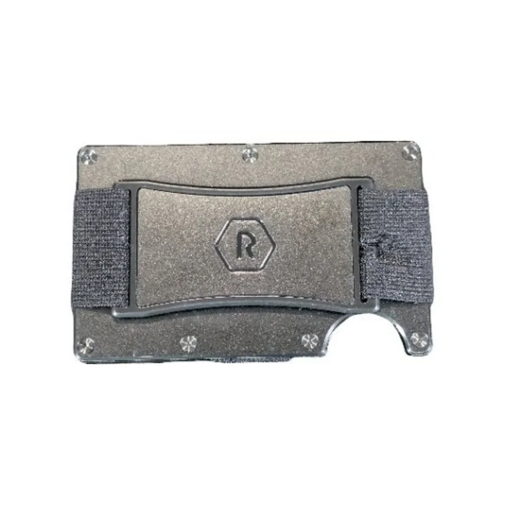 Pp3U The Ridge Wallet 2.0 - Aluminum With Cash Strap - Royal (Black) Model A0449